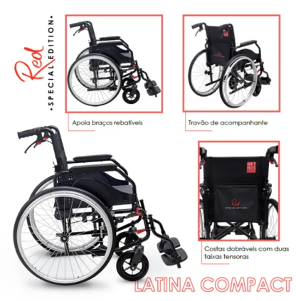 Cadeira Rodas Latina Compact Red Edição Especial - Image 2